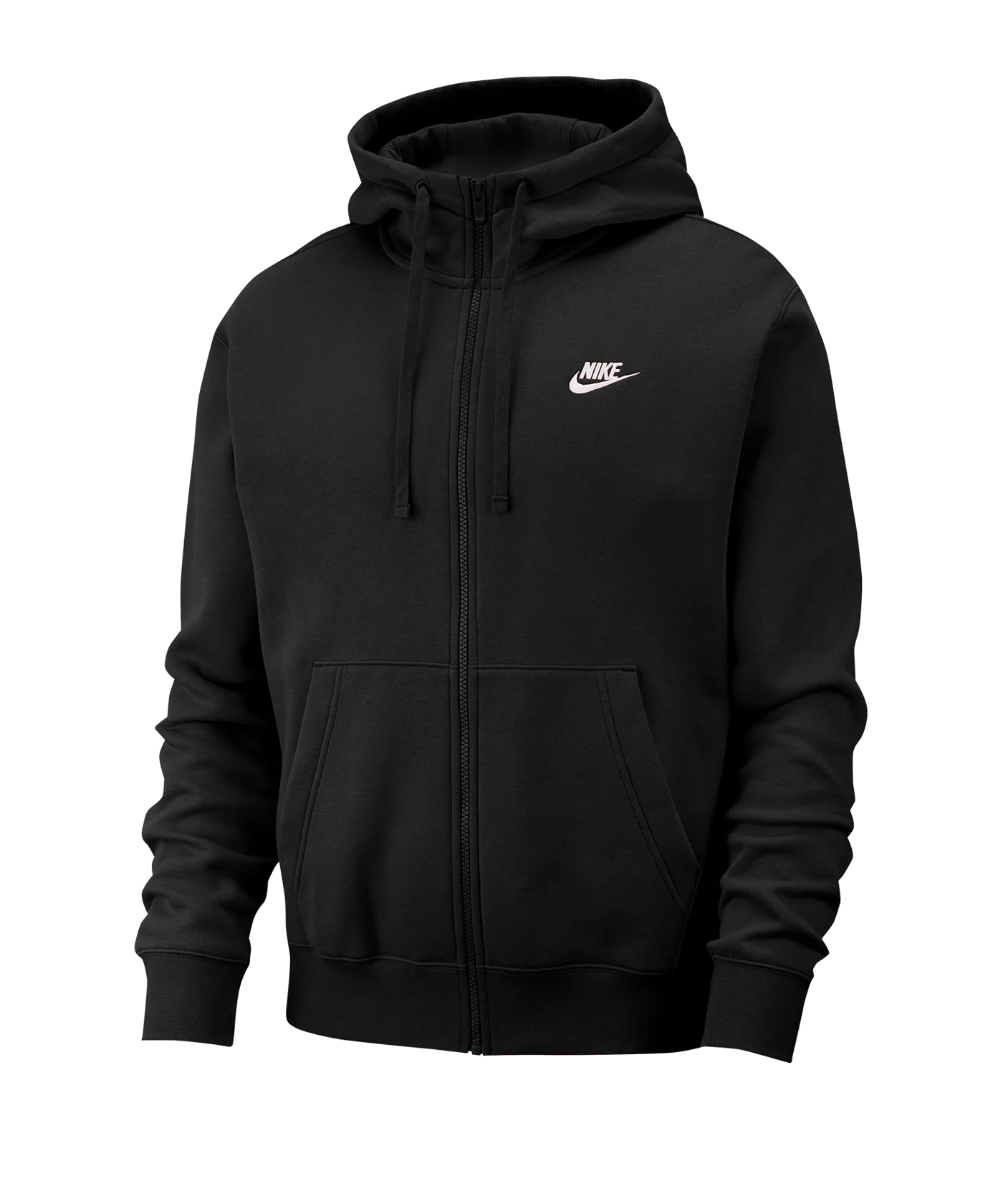 Nike Club Fleece Kapuzenjacke Schwarz F010