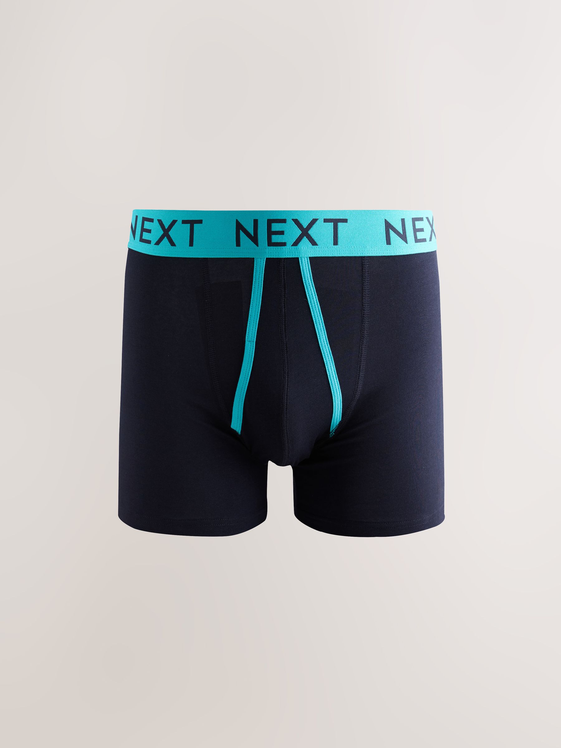 Marineblauwe kleur met opvallende stippen en strepen - Verpakking van 10 - Boxershorts met A-voorkant