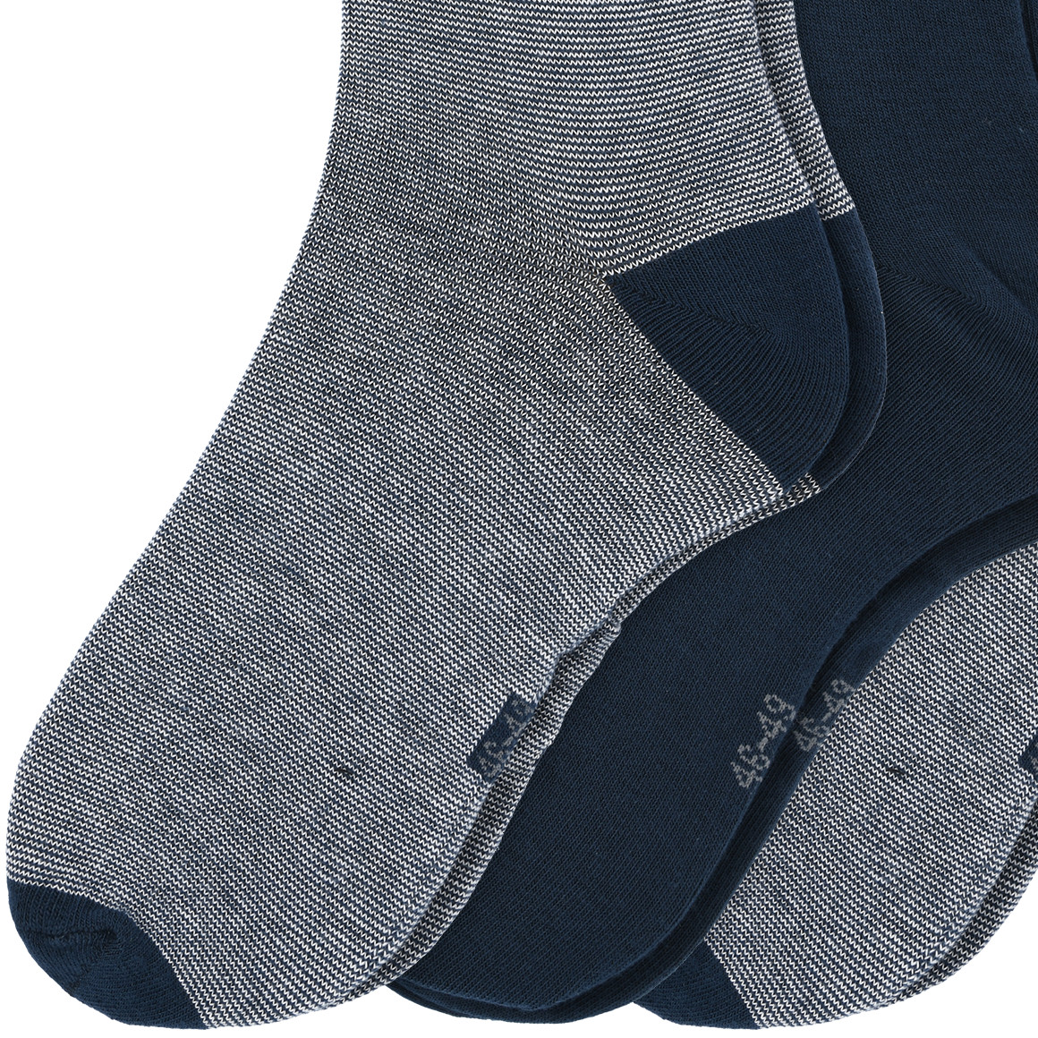 3 Paar Herren Socken im Muster-Mix dunkelblau