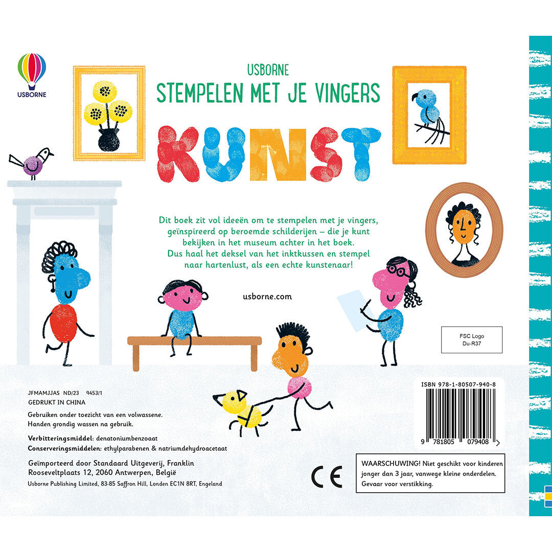 Usborne stempelen met je vingers - kunst