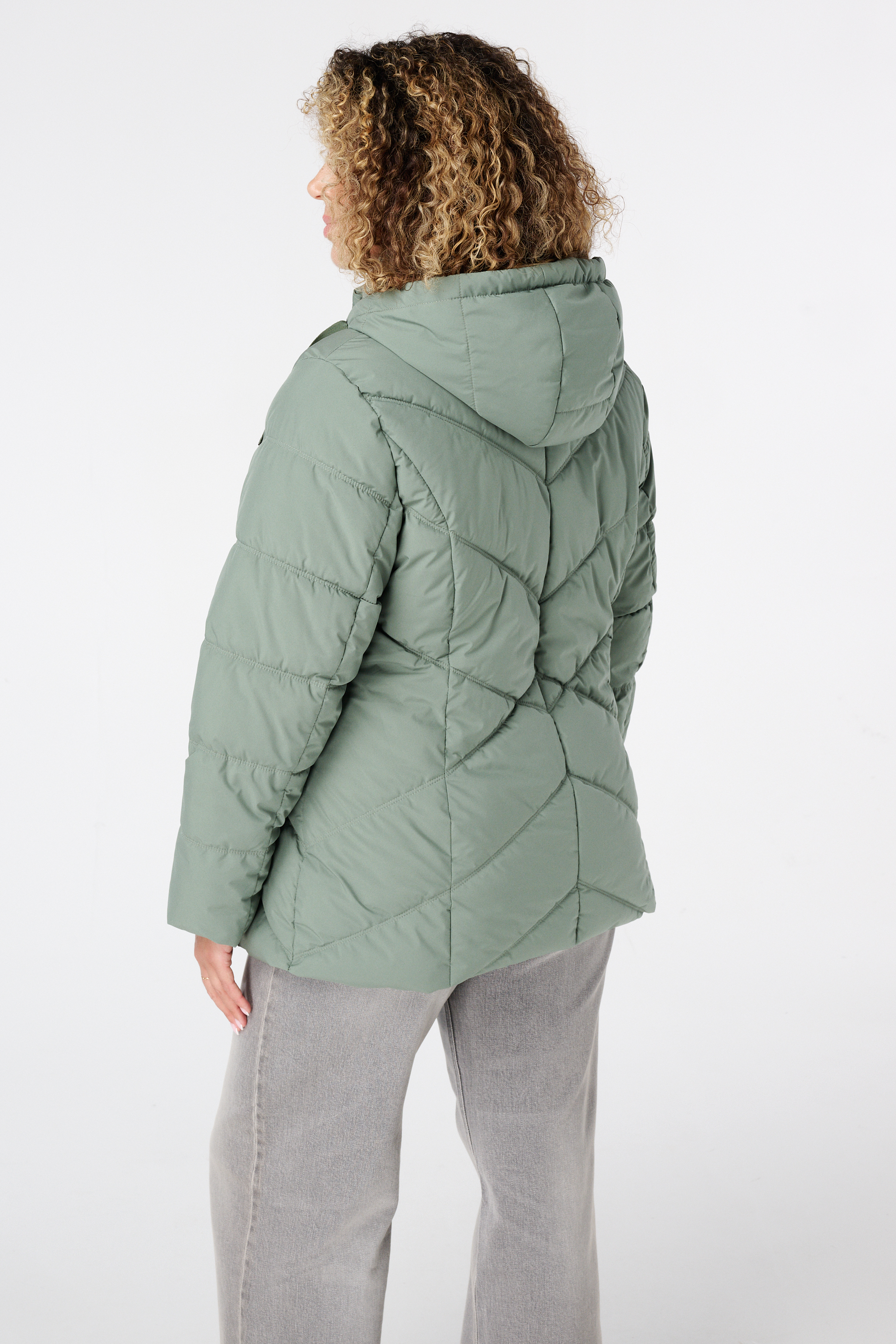 Gewatteerde jas met capuchon Mint