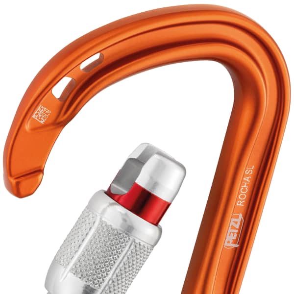 Mousqueton escalade PETZL ROCHA SCREW LOCK ORANGE