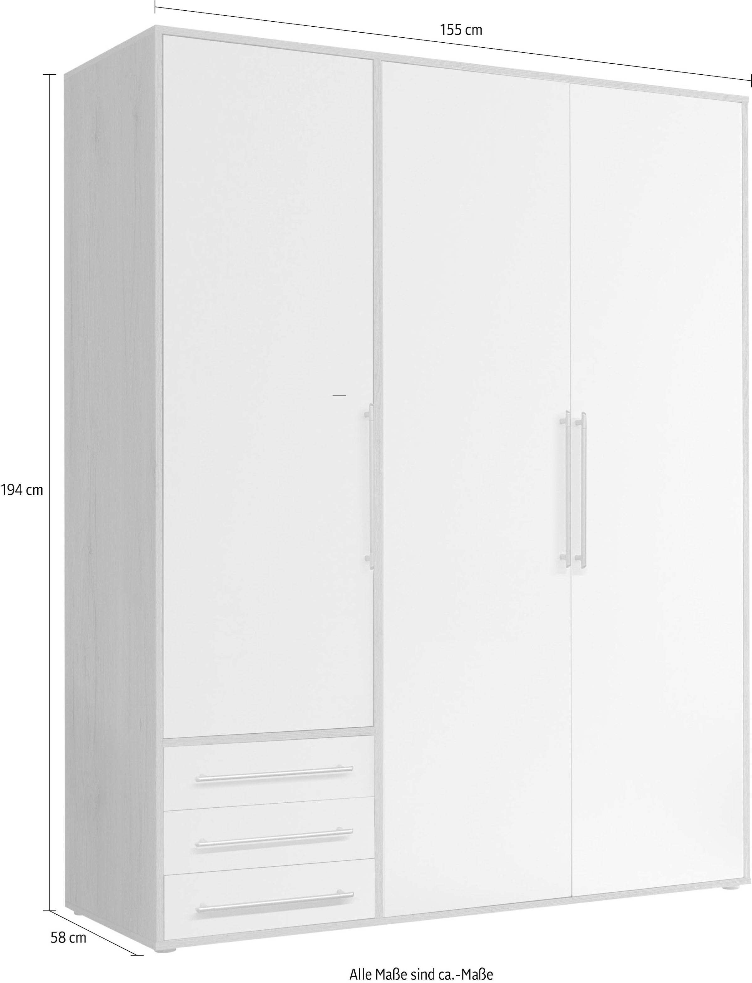 Schlafkontor Drehtürenschrank »Lyss Schrank, Kleiderschrank mit Drehtüren« in verschiedenen Farben und Grössen erhältlich