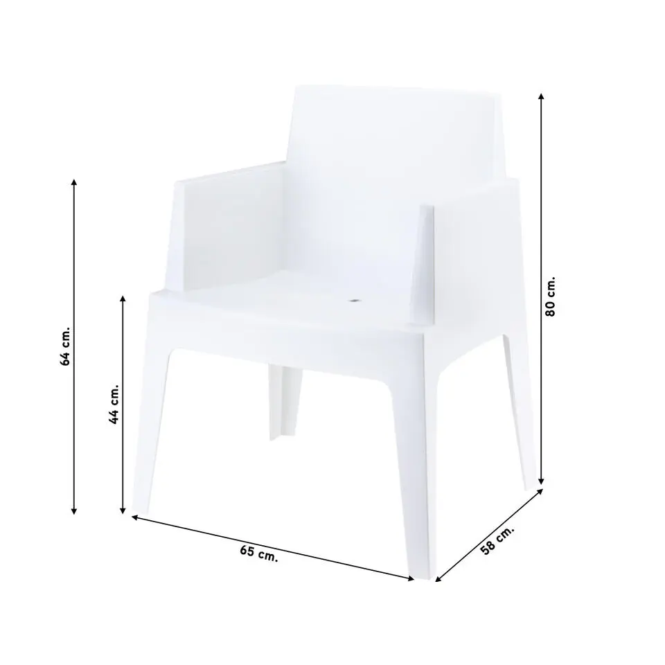 VDG Siesta Box stapelbare stoel - Wit