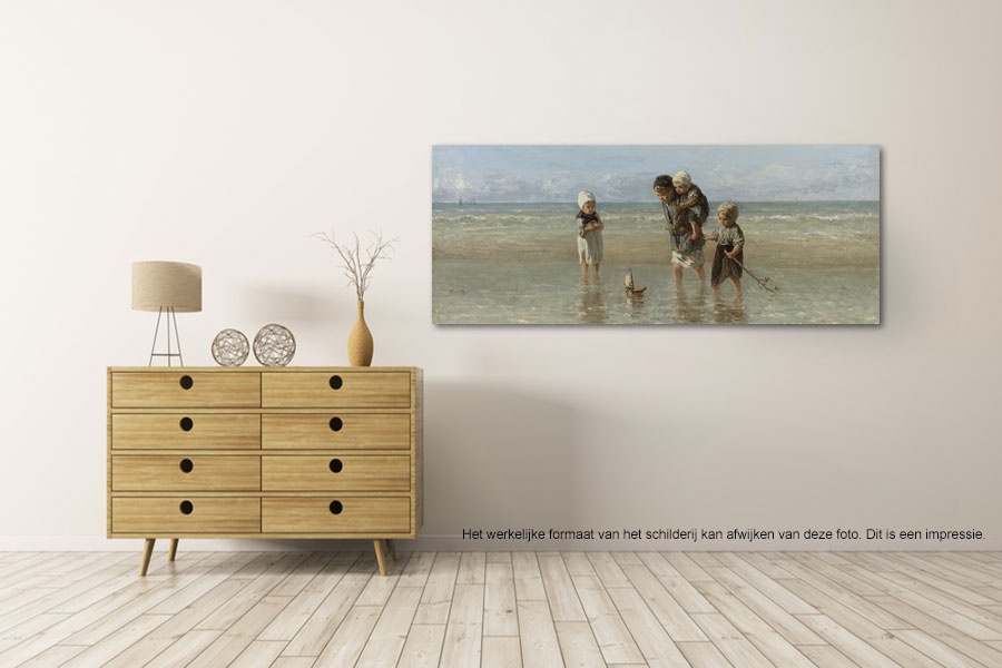 Canvas schilderij Kinderen der Zee 120 x 80 cm