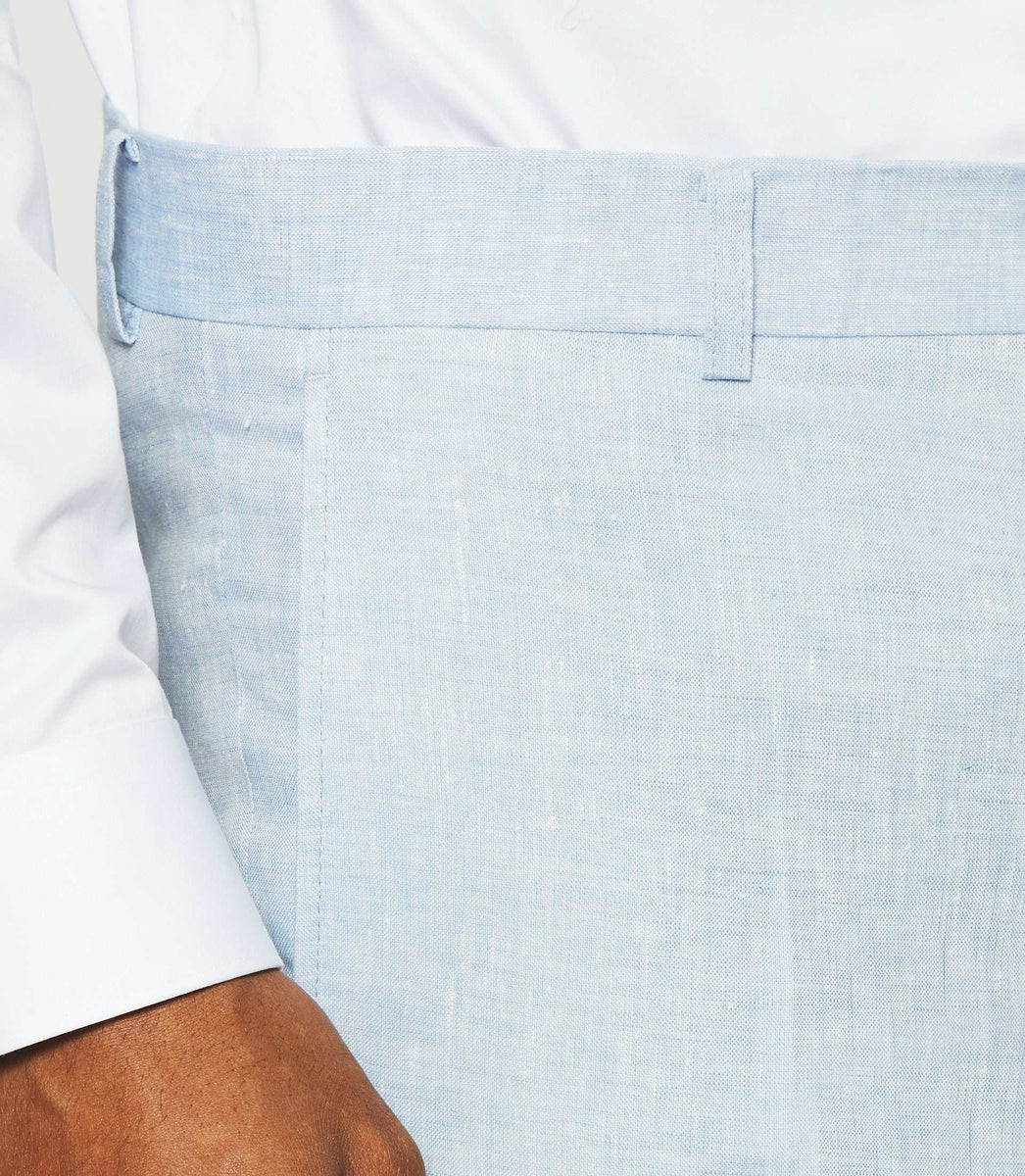 Pantalon en lin bleu ciel BCELESTE