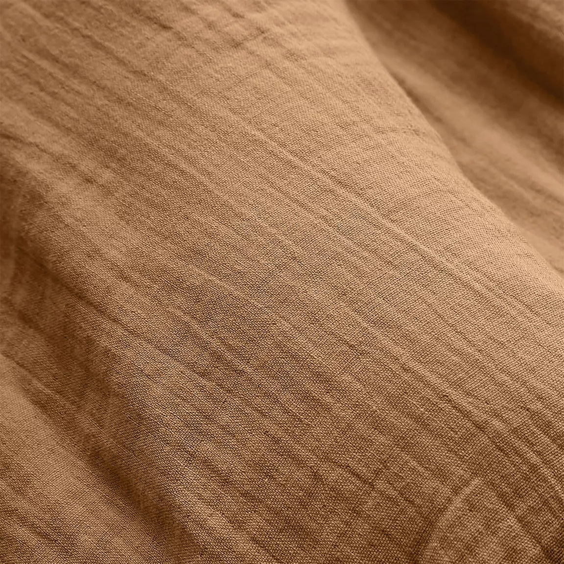Coussin rectangulaire gaze de coton (40 x 60 cm) Gaïa Camel