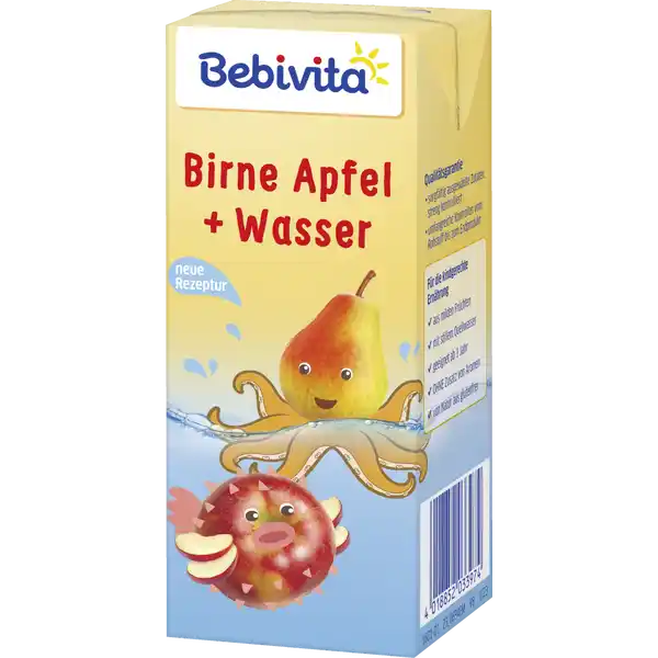 Birne Apfel + Wasser 3er Set