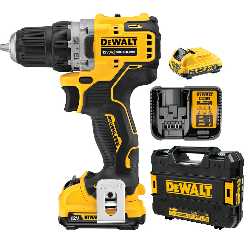 DeWALT DCD701D2-QW accu schroefboormachine 12V 2,0Ah Li-ion