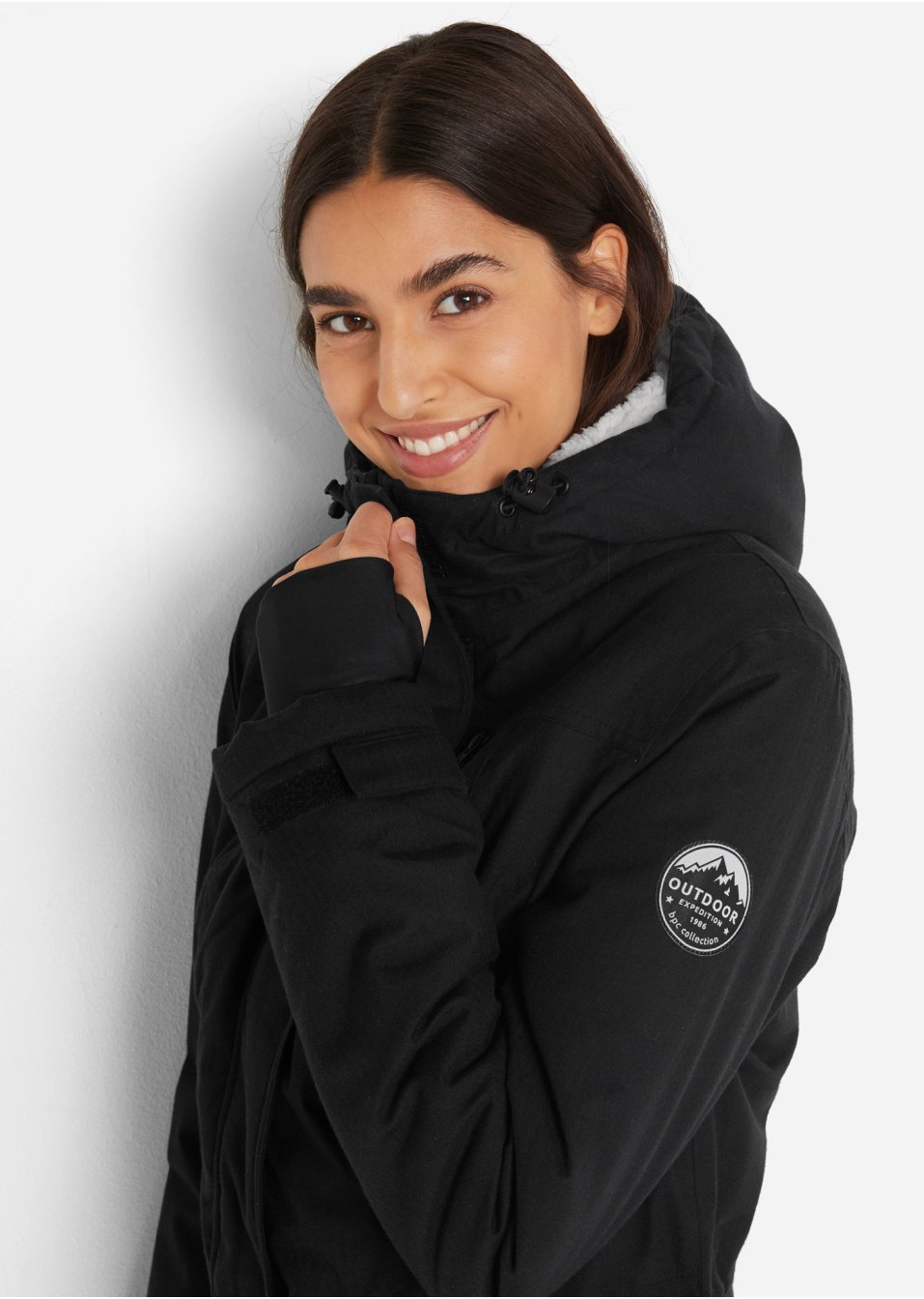 Parka fonctionnelle imperméable avec polaire peluche et capuche