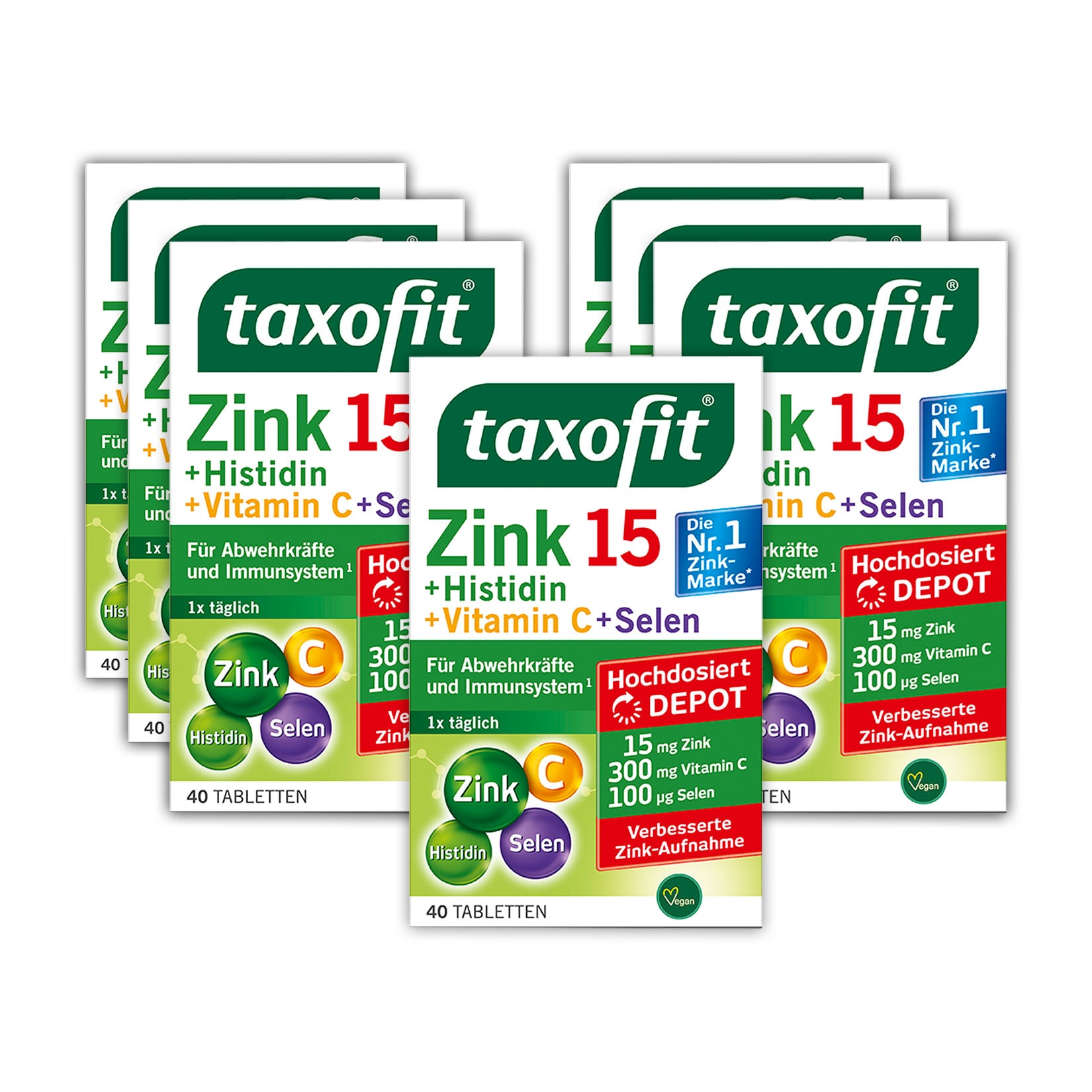 taxofit Tabletten Zink+Histidin+Selen 31,2 g, 7er Pack