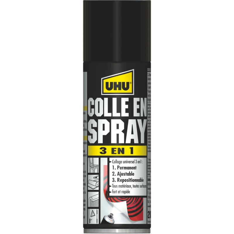 Colle en spray 3 en 1 UHU 200 ml