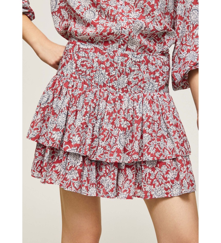 Saia vermelha Brittany da Pepe Jeans