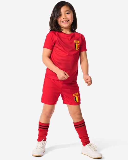 short de sport enfant Belgique rouge