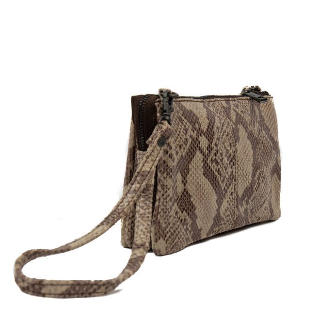 Bear Design Snake Portemonneetasje Uma Brown SN1119