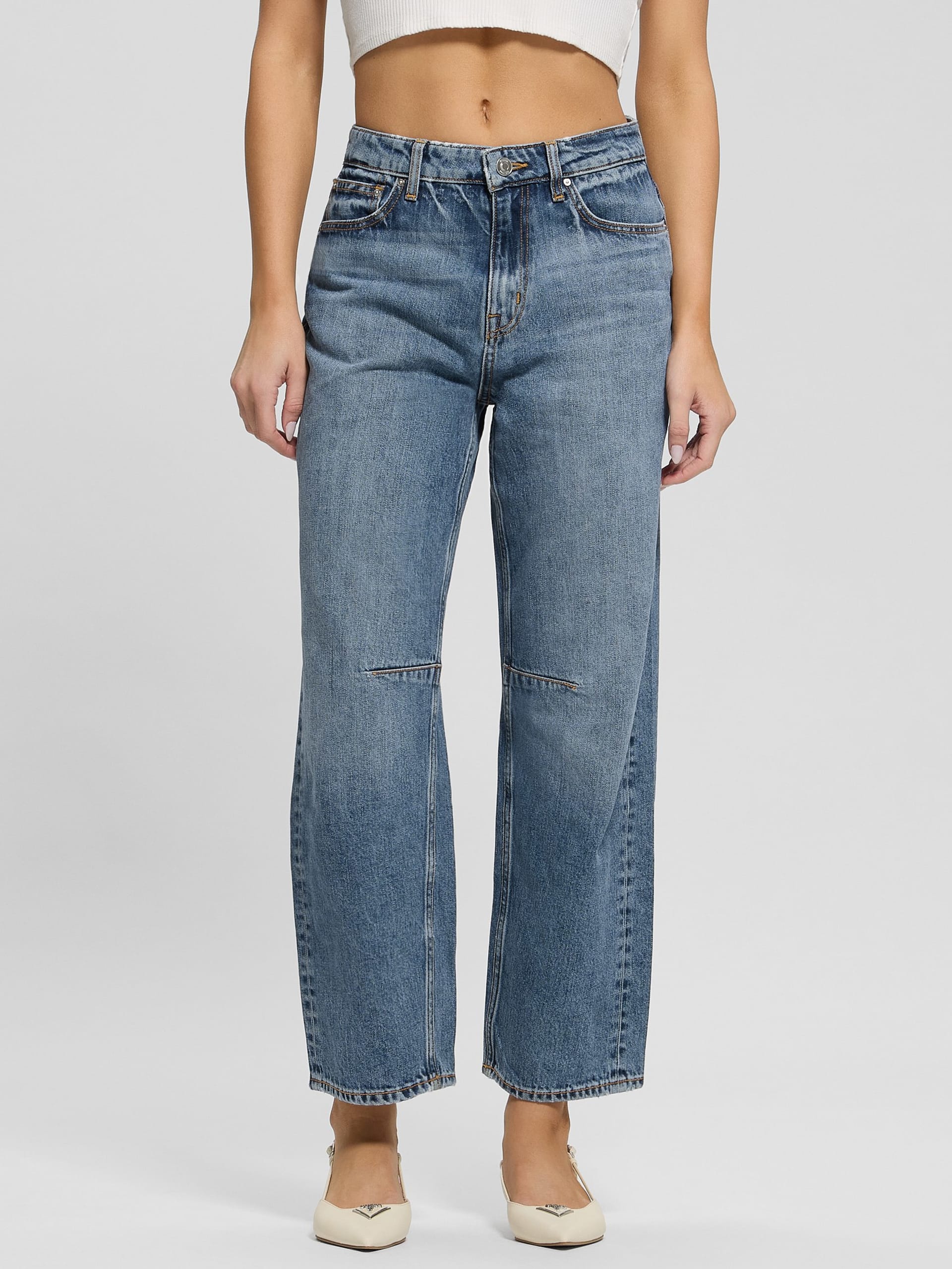 Calça jeans Eco High Rise Barrel Leg
