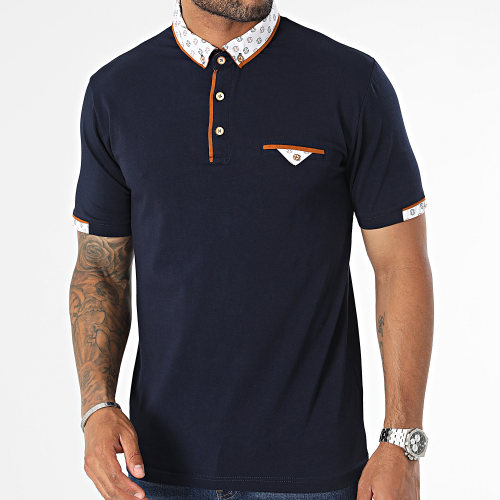 Polo Manches Courtes Bleu Marine