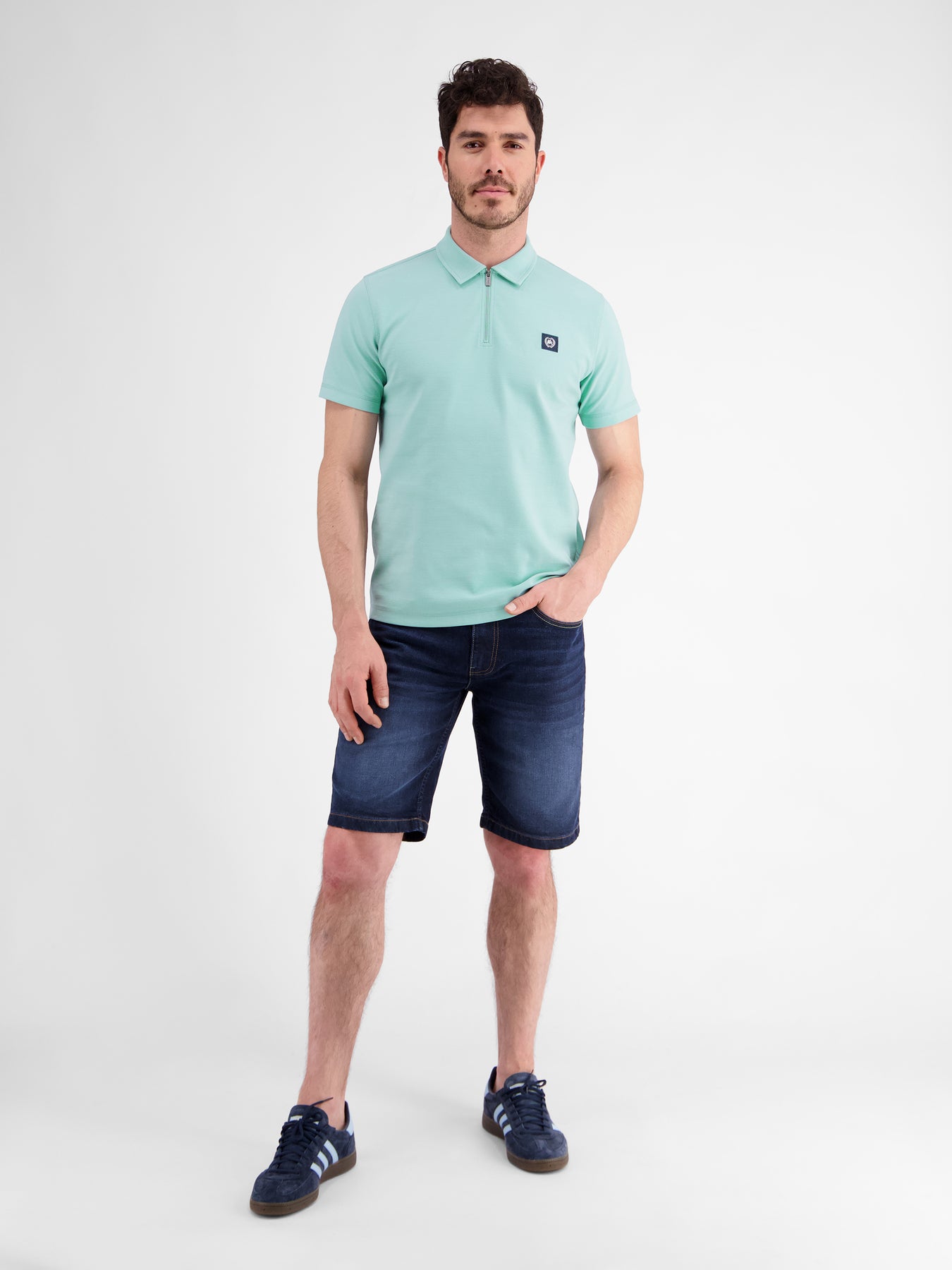 Poloshirt für Herren mit Reißverschluss in Cool & Dry Qualität