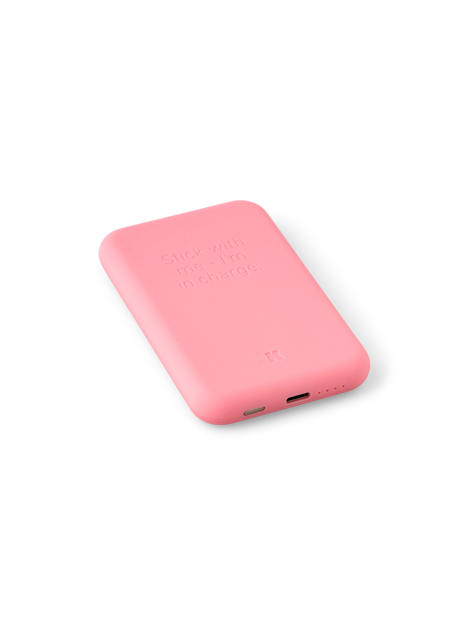toCHARGE QI powerbank | 10,4 x 6,4 x 1,1 cm. | Rose | Kreafunk