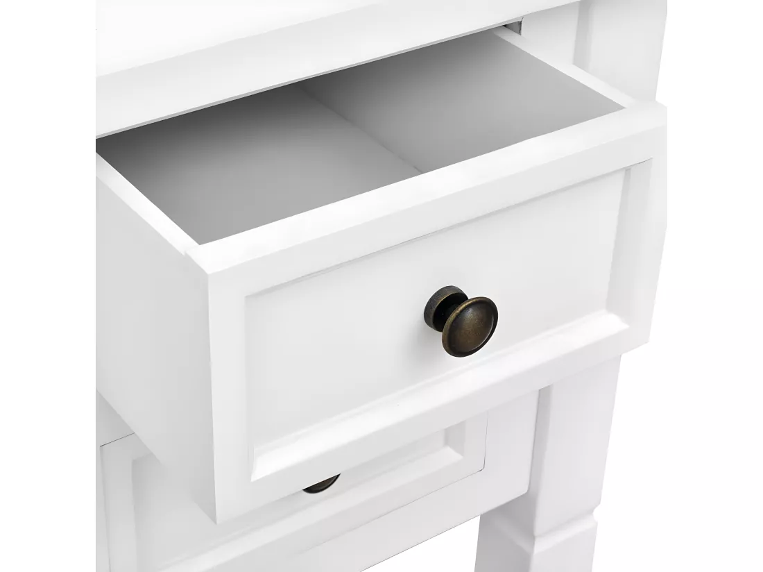 Bureau blanc à 5 tiroirs