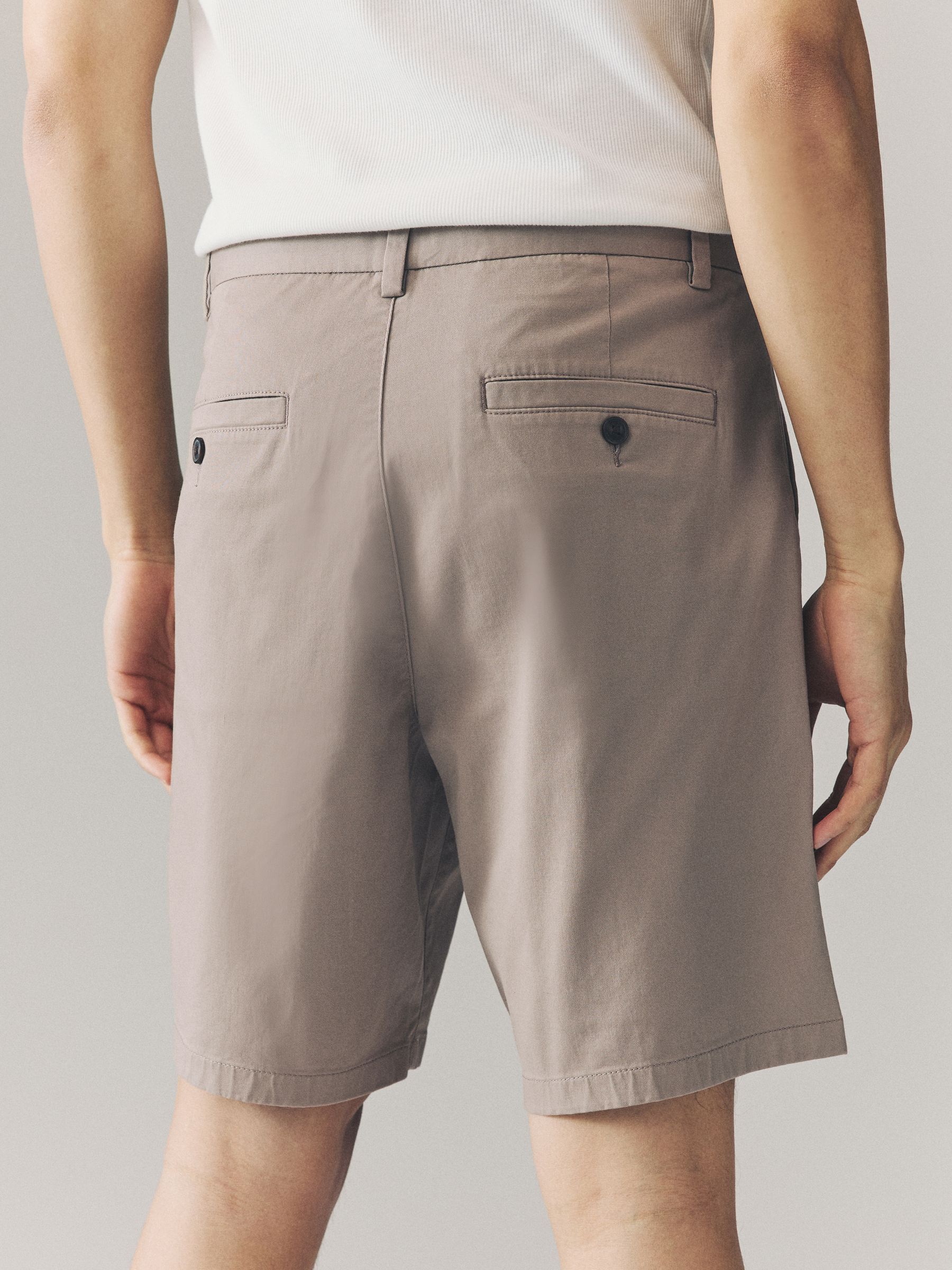 Neutraal - Slim Fit - Set van 3 chinoshorts met stretch