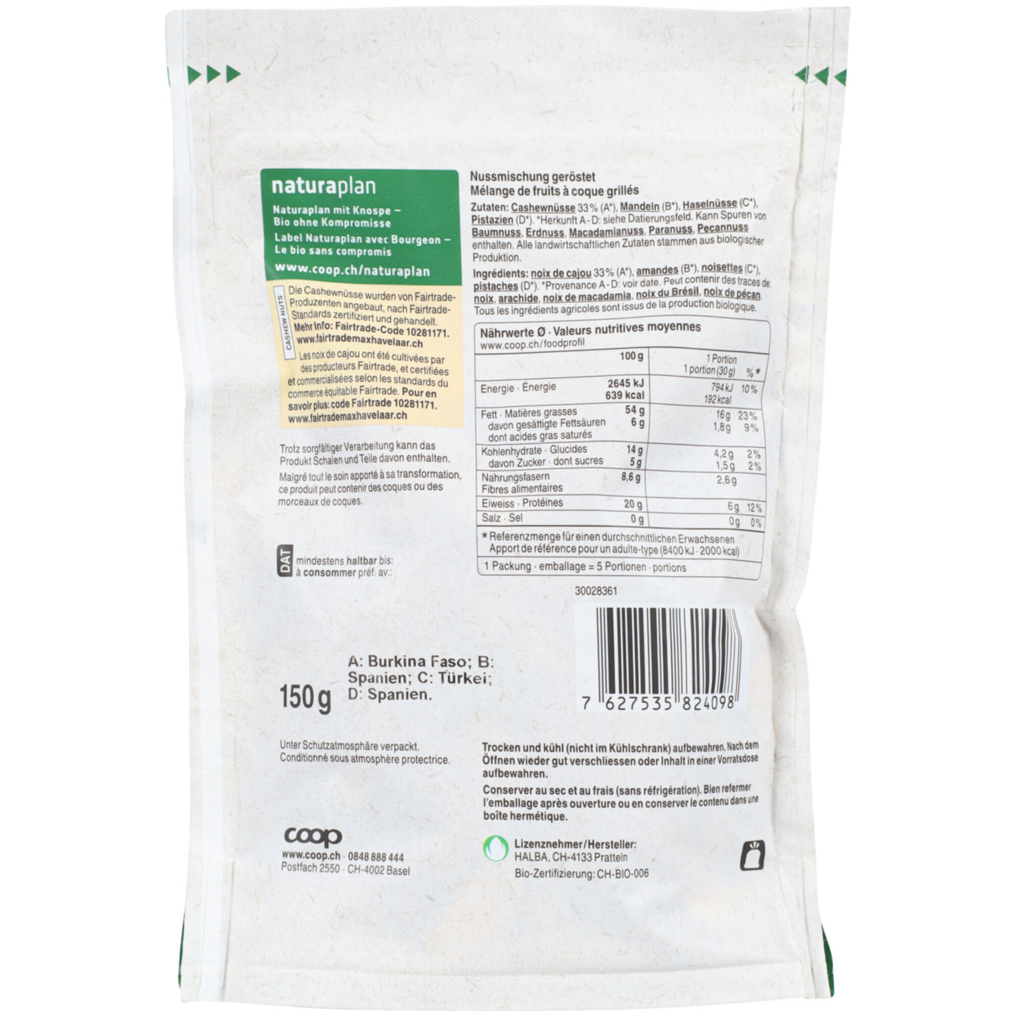 Naturaplan Bio Nuss-Mix geröstet