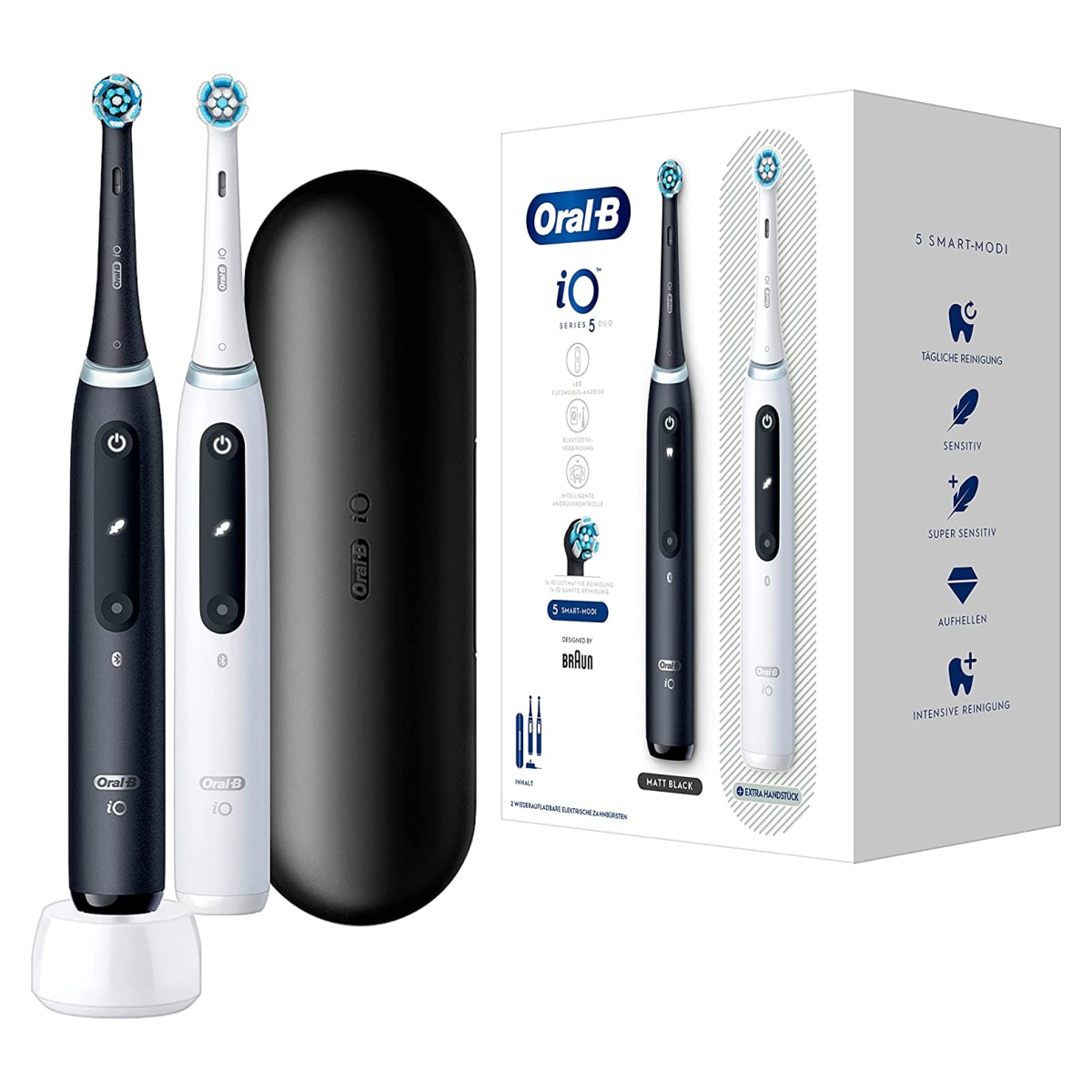 Oral-B iO Series 5 Duo Matt Black/ Quite White elektrische Zahnbürste