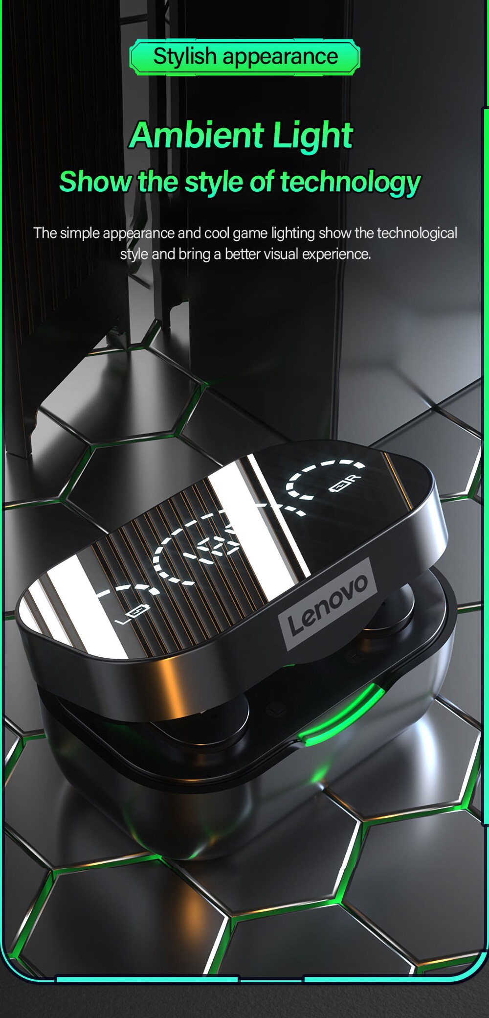 Lenovo XT82 Bluetooth-Kopfhörer Schwarz