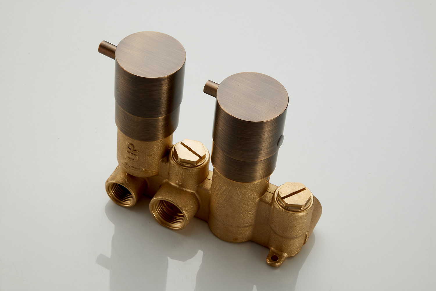 Saniclear Antique complete inbouw thermostaat rechthoekig verouderd messing