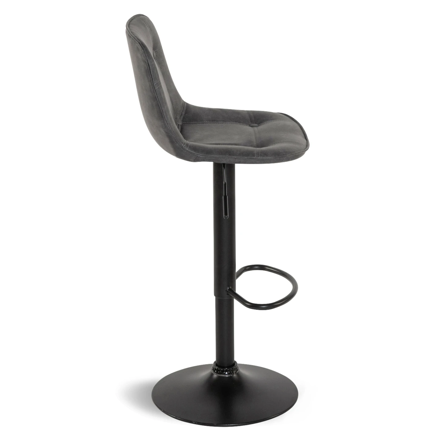 Lot de 4 tabourets de bar DENVER gris vintage