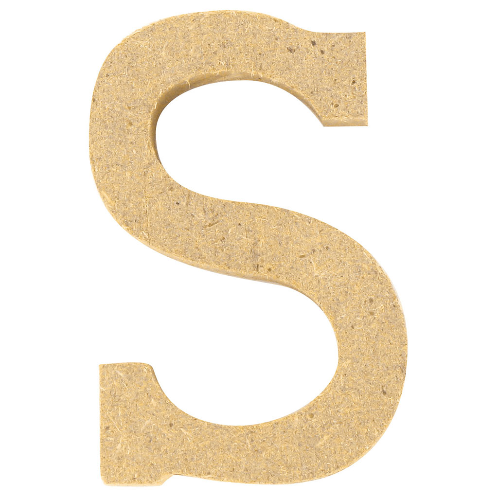 Lettre S en bois H 5cm