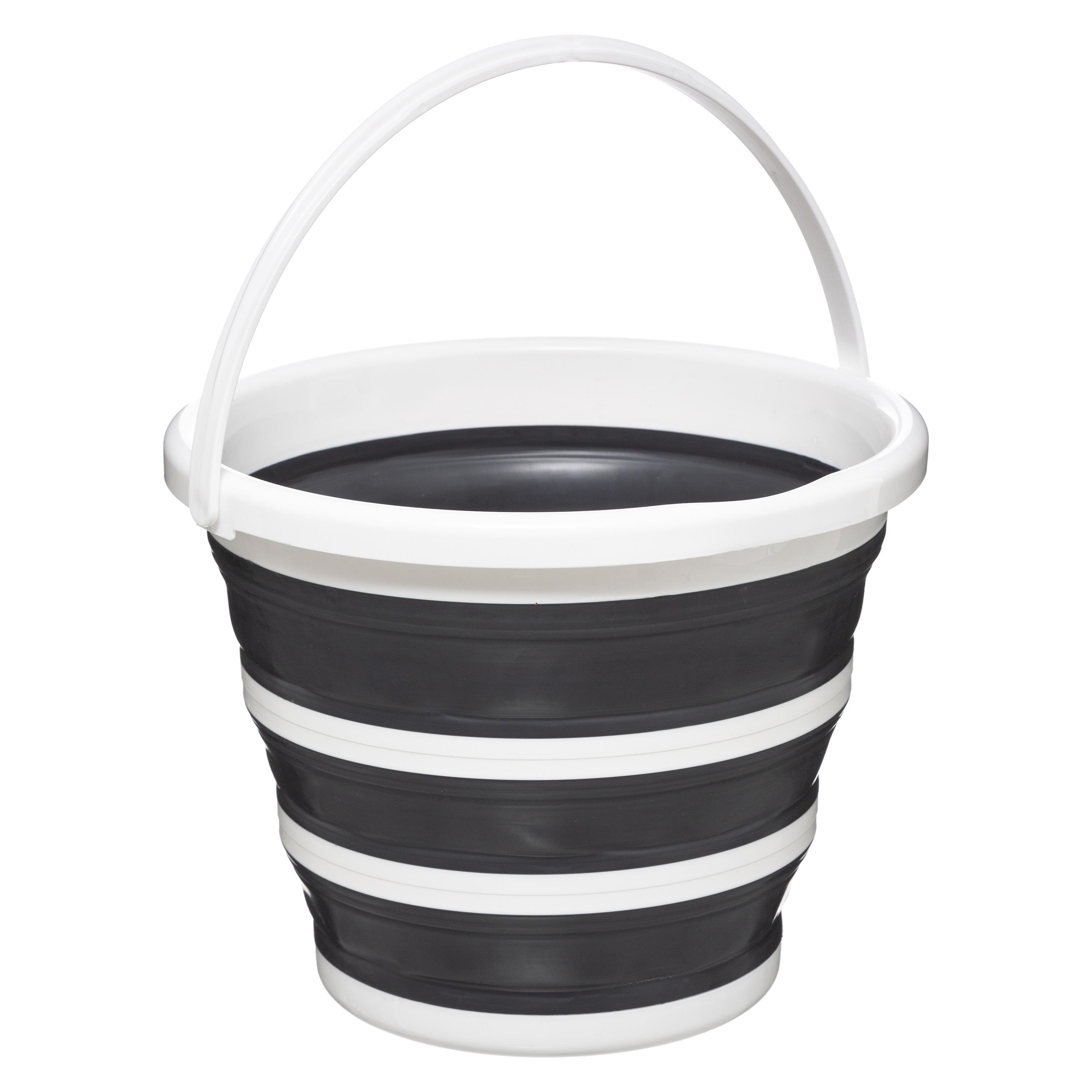 SEAU 10L RETRACTABLE BLANC GRIS