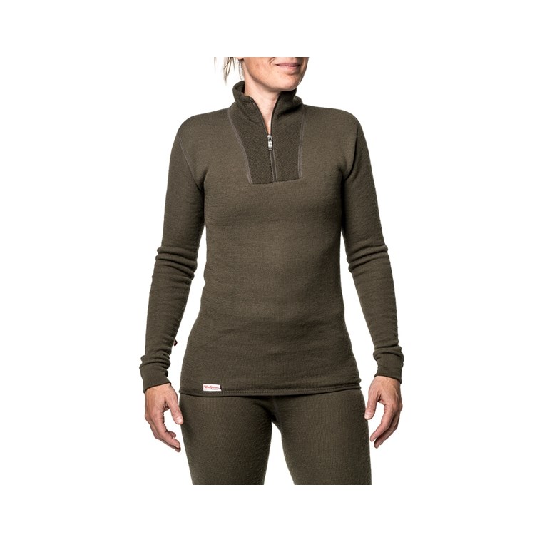 Woolpower Zip Turtleneck 200 Pine Green