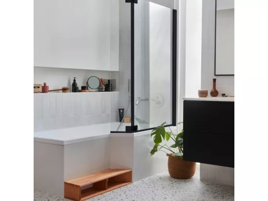 Pack baignoire bain douche antidérapante 170 x 90 JACOB DELAFON Neo blanc mat version droite + tablier