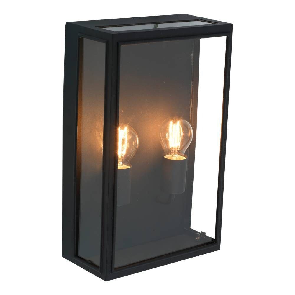 VEGGLAMPE EGLO ROMA UTE2L 2X60W E27 SVART