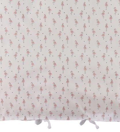 Nørgaard Madsens Bettwäsche - Baby - Weiß m. Rosa Flamingos