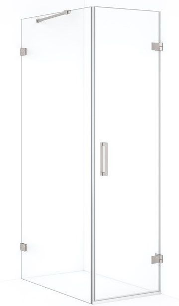 Diamond Douchecabine | 90x60 cm Rvs Helder glas Draaideur Rechthoek