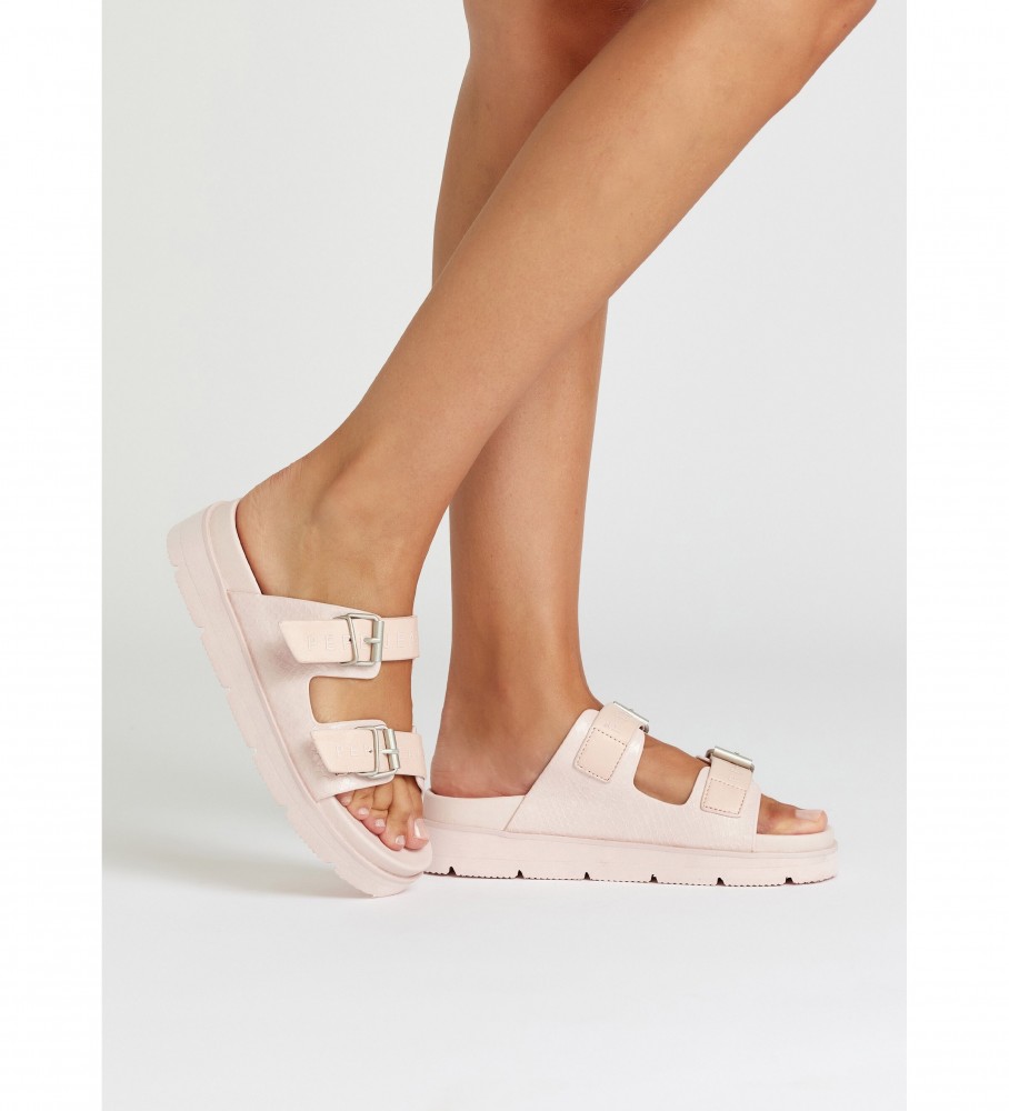 Sandálias Pepe Jeans Pola Park com fivela dupla rosa