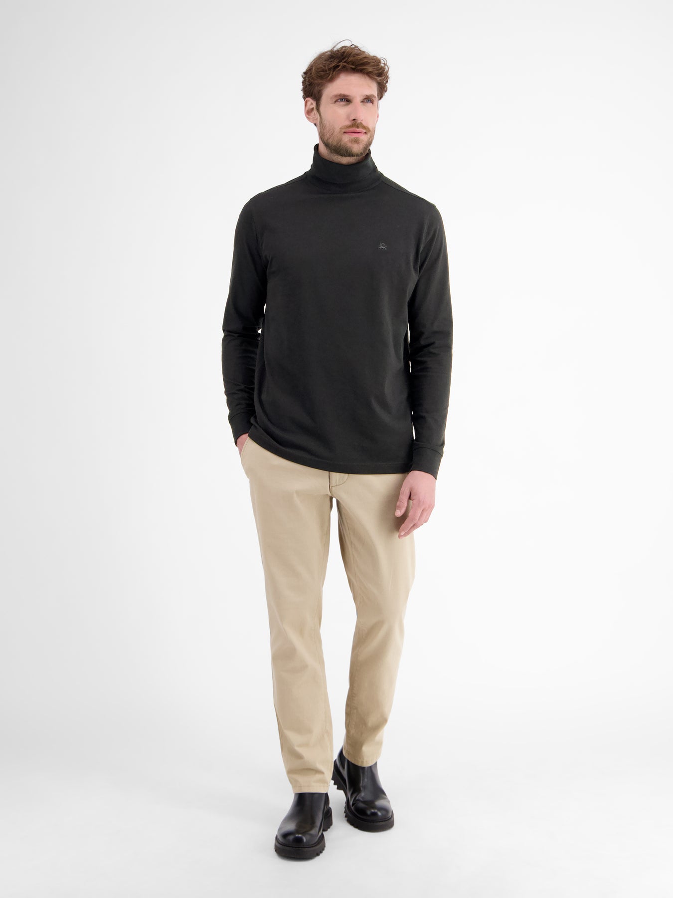 Rollkragenshirt aus weicher Baumwolle