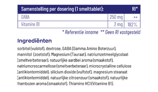 Vitakruid GABA Plus met Vitamine B1 Smelttabletten 90TB