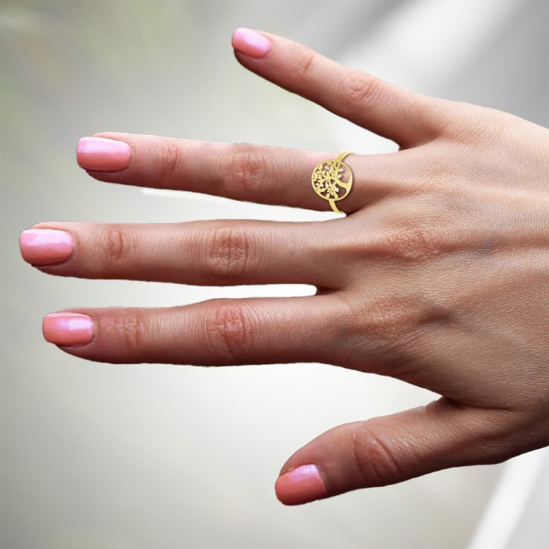 Bague Femme - Or 18 Carats - Arbre de vie