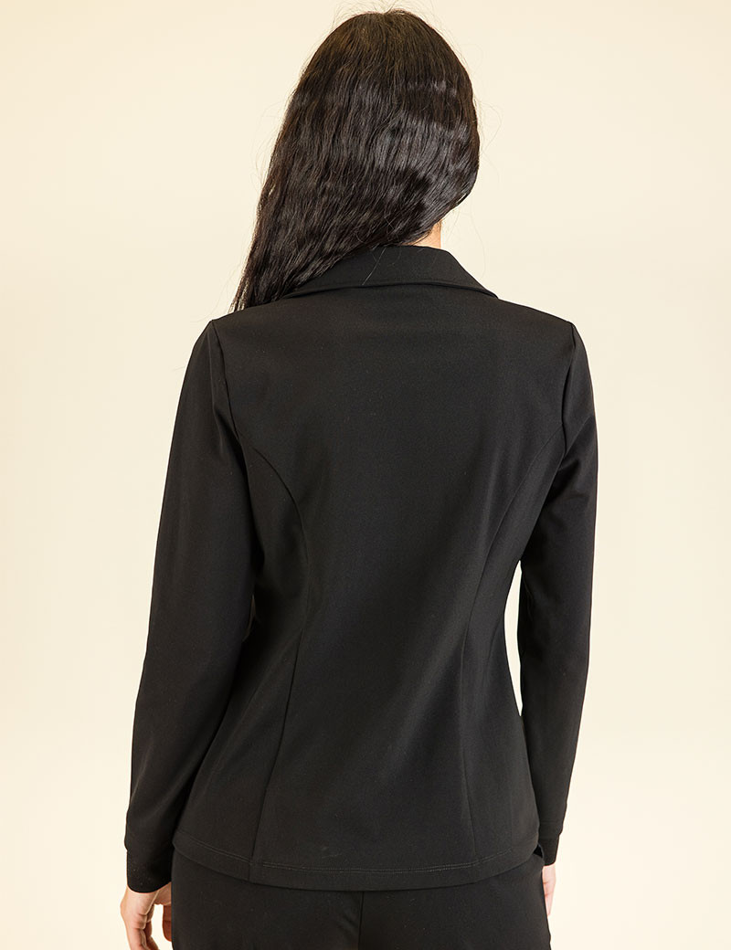 HBT BASICS ESSENTIELS | SHIRLEY BLAZER UNI VESTE FEMME NOIR/ARGENT