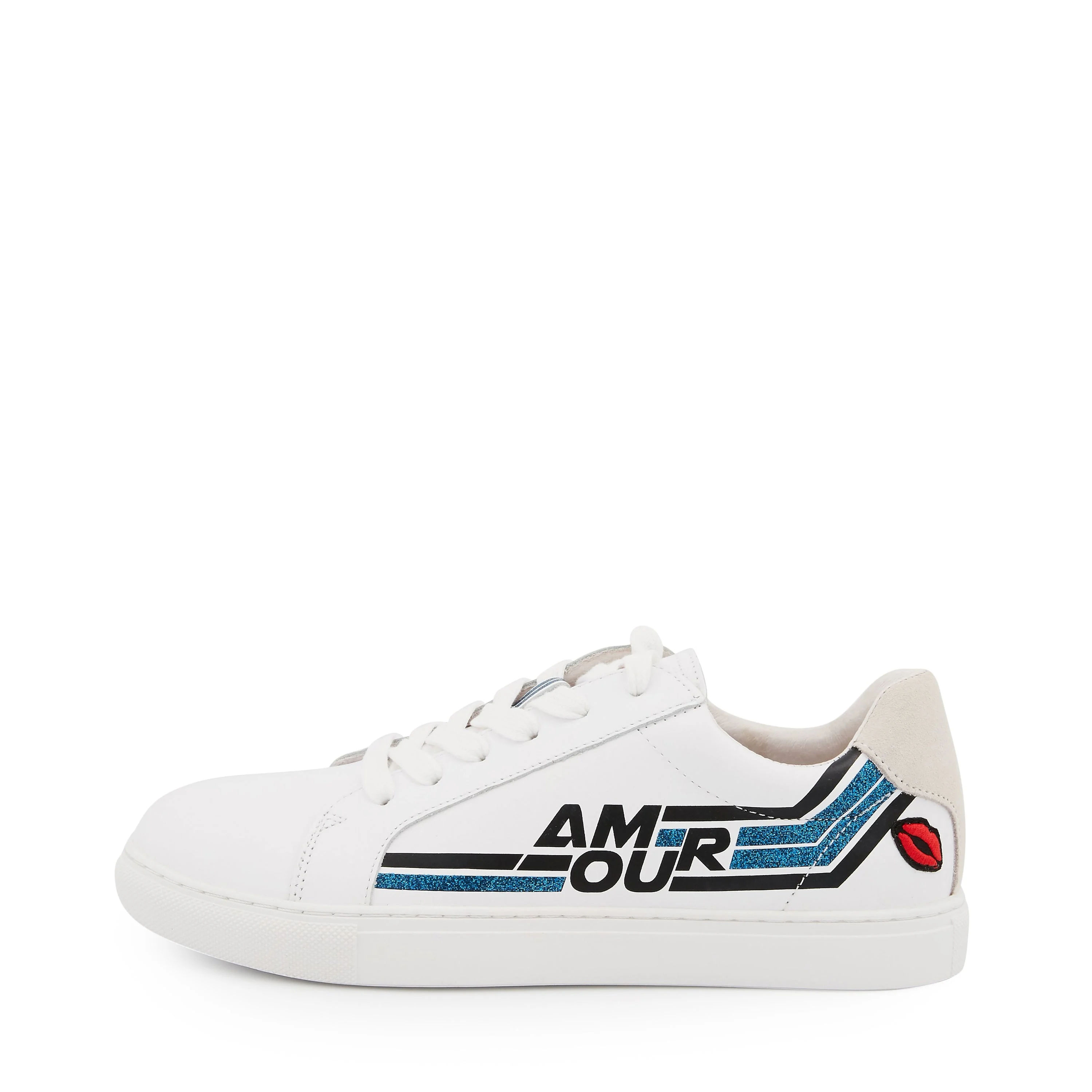 SIMONE RETRO AMOUR - Sneakers en cuir | Blanc