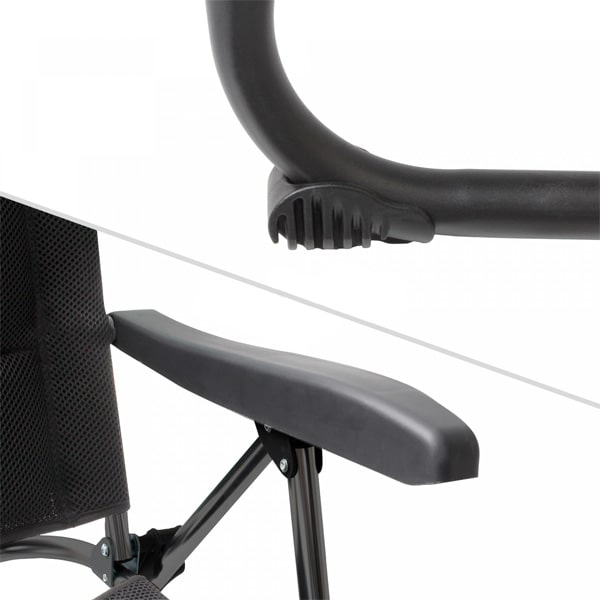 Fauteuil matelassé alu Skye 3D Compact Noir BRUNNER