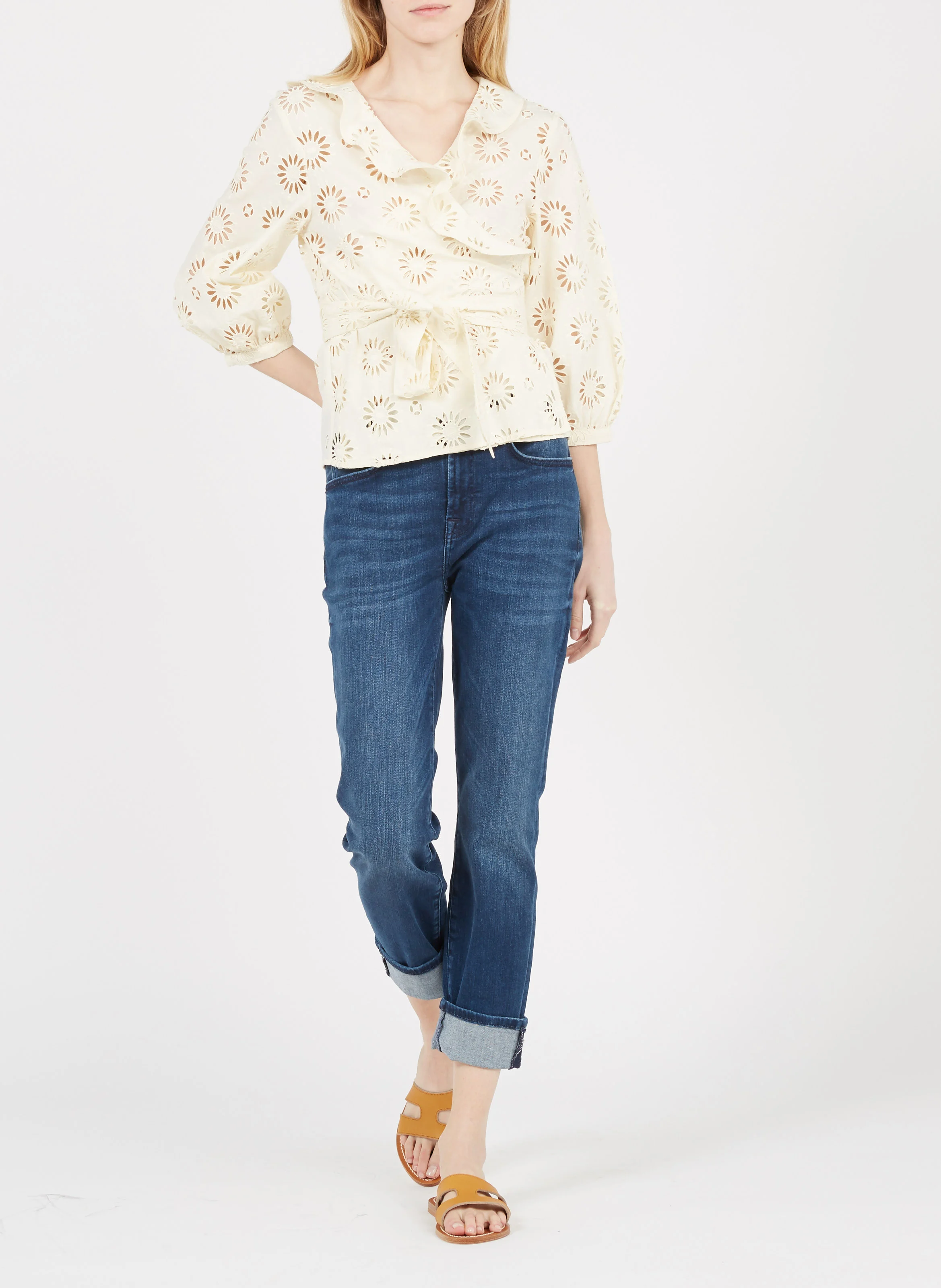 Menandre - Mules plates en cuir | Marron