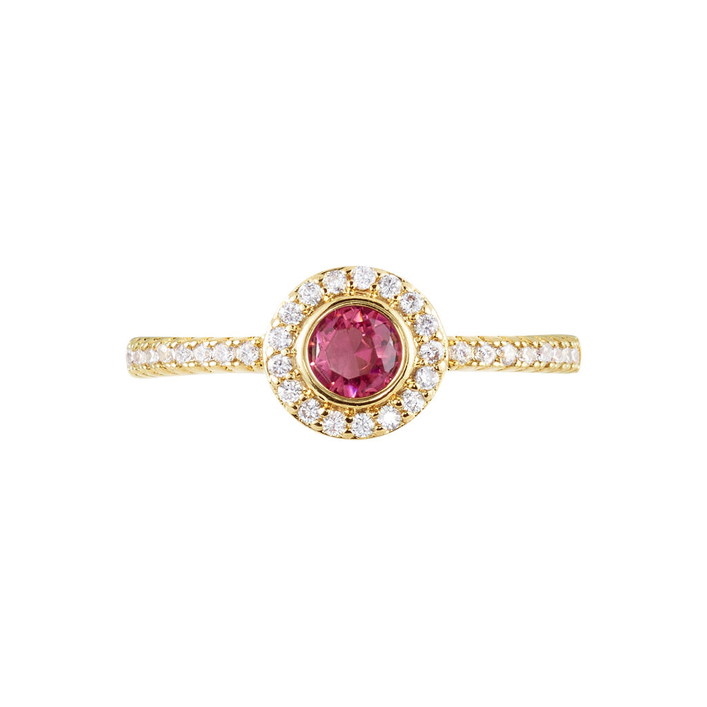 Bague Plaqué Or Eugenie Pierre Synthétique