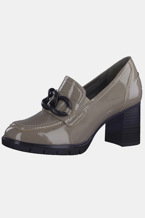 Tamaris Comfort Lackleder-Loafer, Wechselfußbett, recycelt