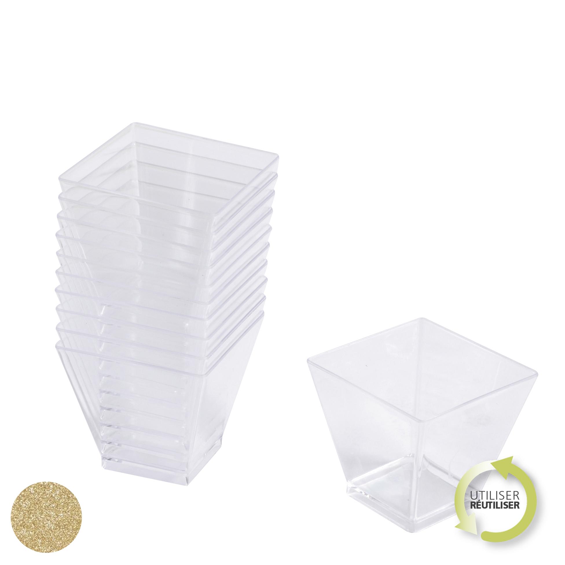 VERRINE MINI APERITIF CARRE OR X25 PIECES