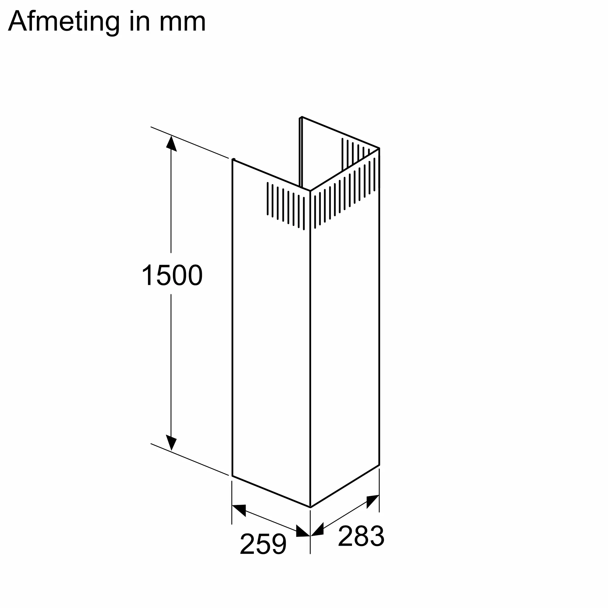 Schachtverlenging Zwart DWZ0BX6L1 • 17008120