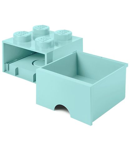 LEGO? Storage Opbevaringsskuffe - 4 Knopper - 25x25x18 - Aquabl?